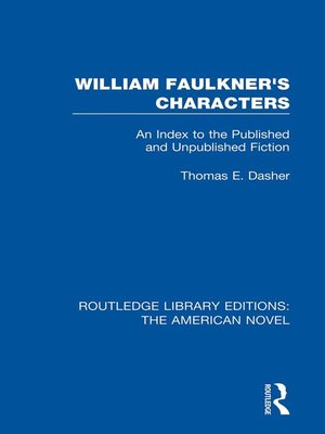 cover image of William Faulkner's Characters